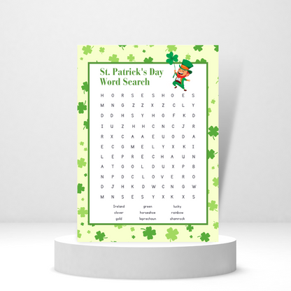 St. Patrick's Day Crossword Puzzle - Personalized Greeting Card for Someone in Jail or Prison