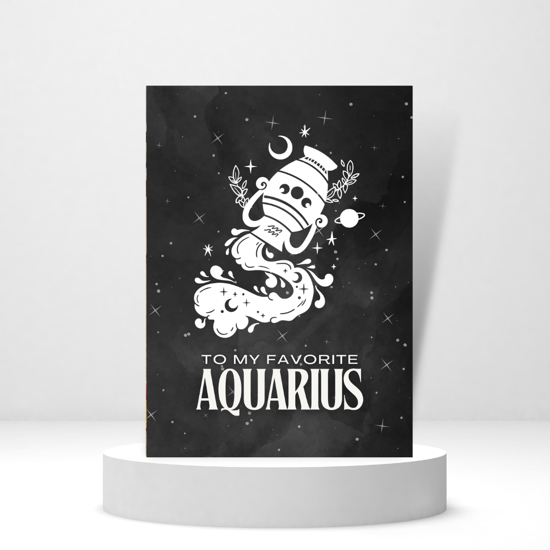 To My Favorite Aquarius - Personalized Greeting Card for Someone in Jail or Prison