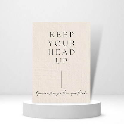 Keep Your Head Up - Personalized Greeting Card for Someone in Jail or Prison