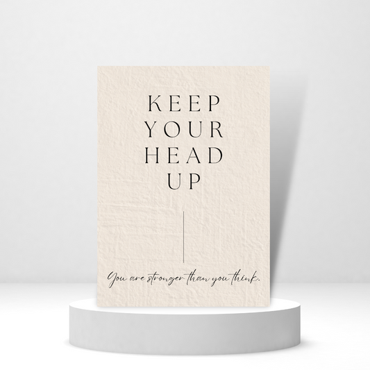 Keep Your Head Up - Personalized Greeting Card for Someone in Jail or Prison