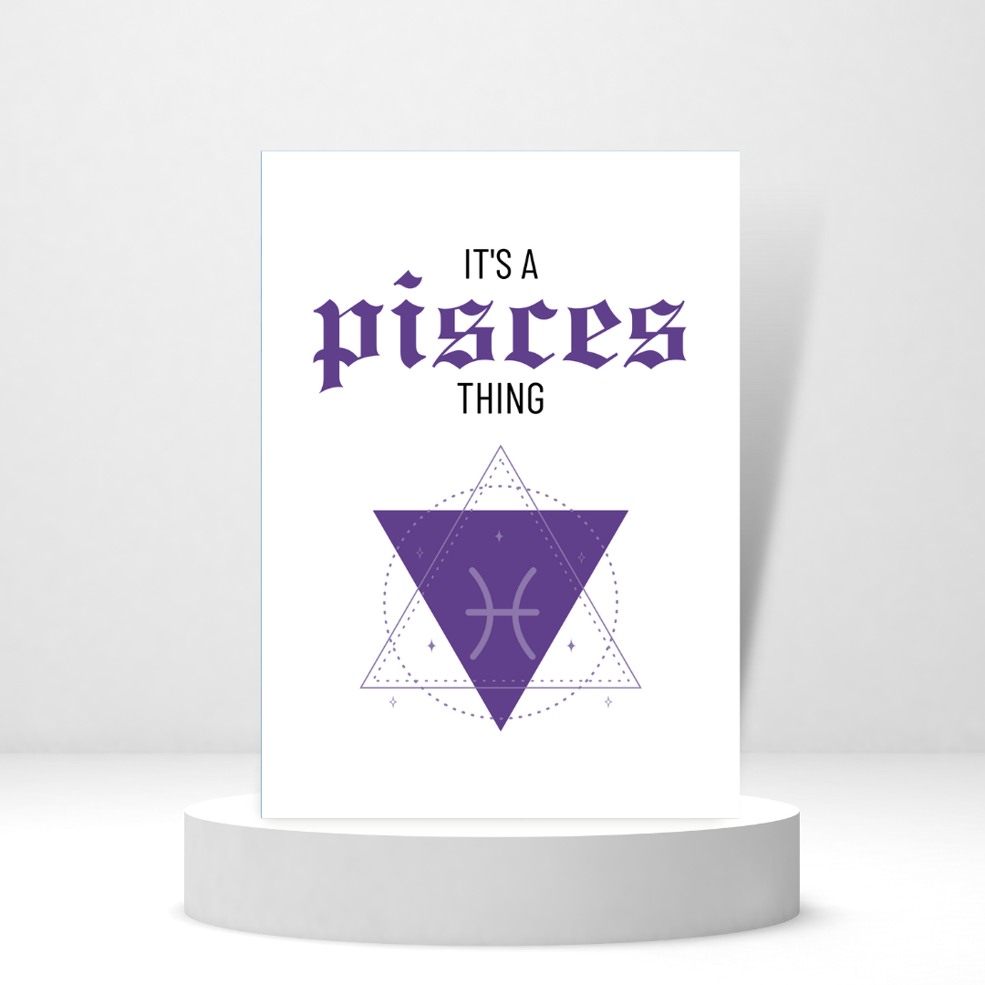 It's a Pisces Thing - Personalized Greeting Card for Someone in Jail or Prison