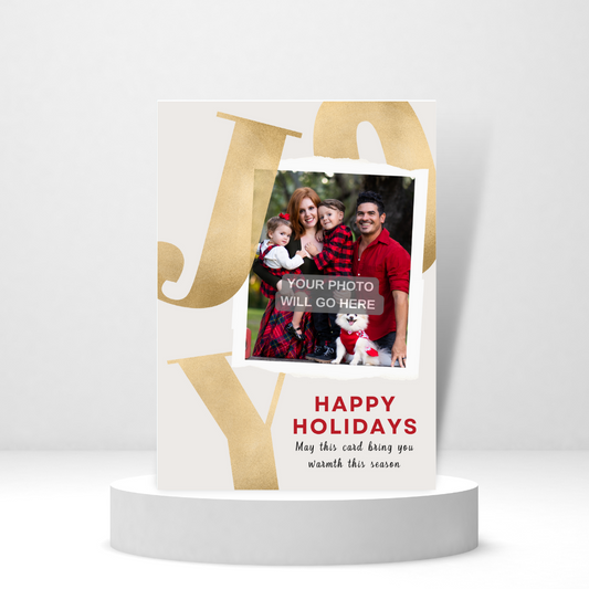 JOY Photo Card | Holiday Card