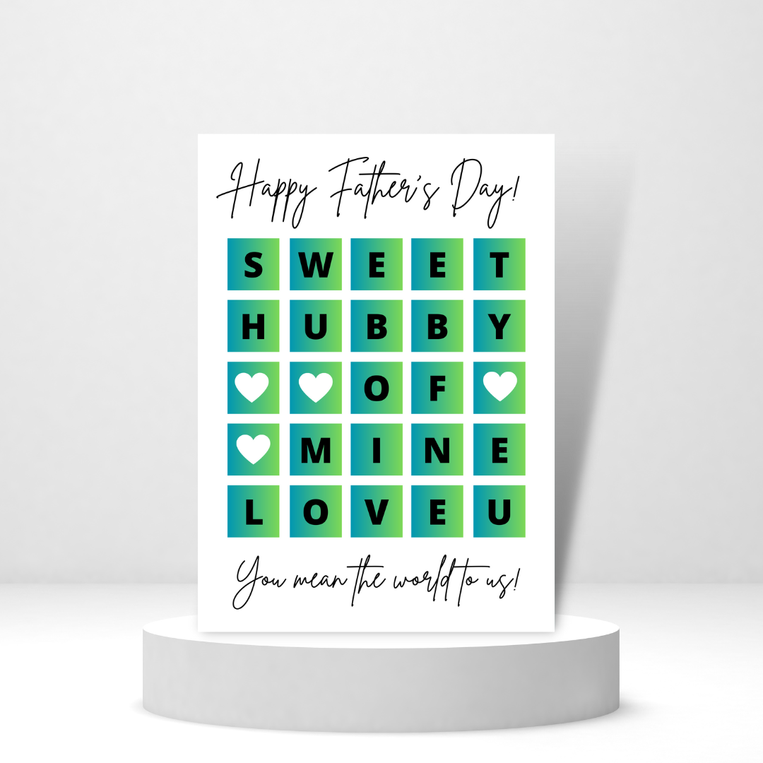 You Mean the World to Us- From Wife & Kids - Personalized Greeting Card for Someone in Jail or Prison