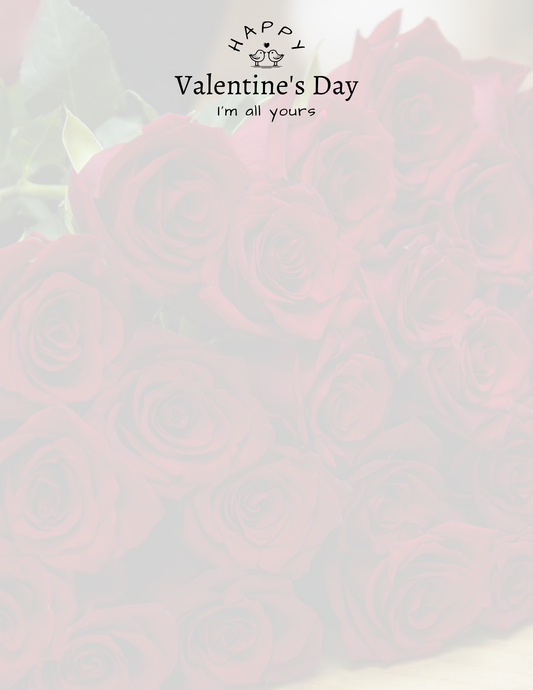 I'm All Yours | Happy Valentine's Day - Letter