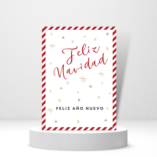 Feliz Navidad y Año Nuevo- Personalized Greeting Card for Someone in Jail or Prison