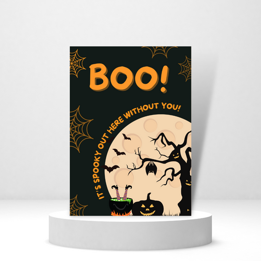 It's Spooky Out Here Without You Card- Personalized Greeting Card for Someone in Jail or Prison