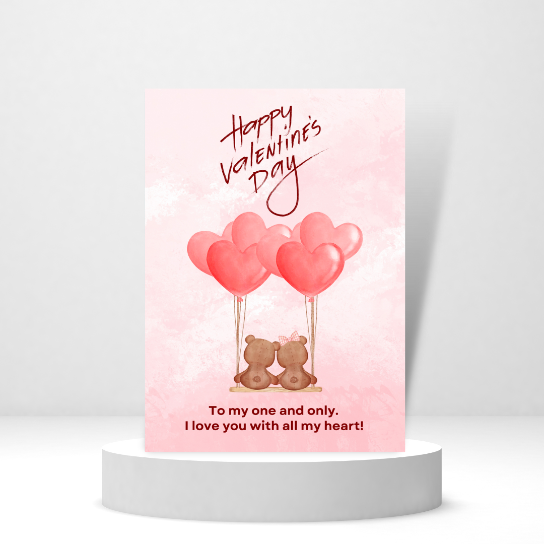 I Love You with All My Heart! - Personalized Greeting Card for Someone in Jail or Prison