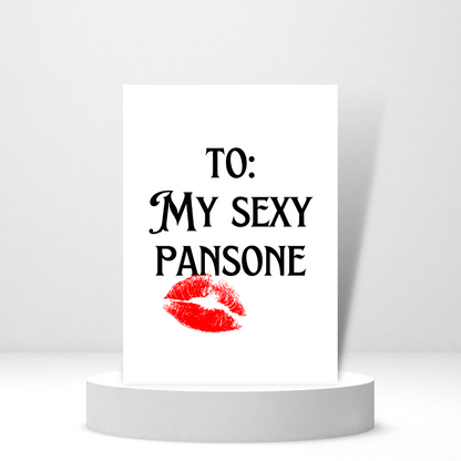 To: My Sexy Pansone - Personalized Greeting Card for Someone in Jail or Prison