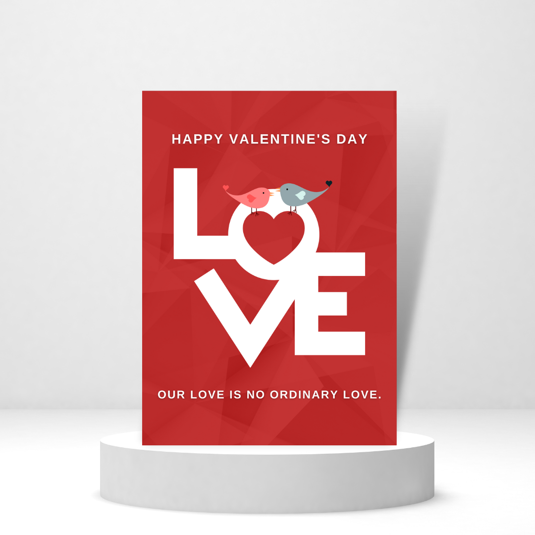 Our Love is No Ordinary Love - Personalized Greeting Card for Someone in Jail or Prison