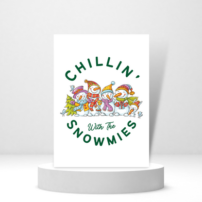Chillin' with the Snowmies - Personalized Greeting Card for Someone in Jail or Prison