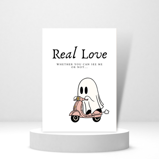 Real Love, Whether You Can See Me or Not - Personalized Greeting Card for Someone in Jail or Prison