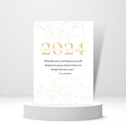A New Year Approaches...2024 - Personalized Greeting Card for Someone in Jail or Prison