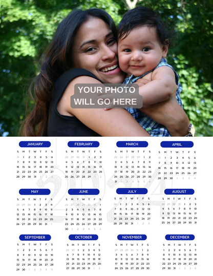 (8.5x11) Personalized 2024 Photo Calendar for Someone in Jail or Prison
