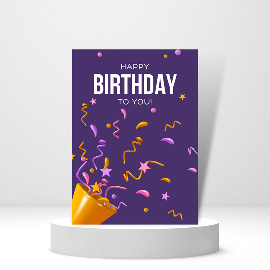 Happy Birthday to You - Personalized Greeting Card for Someone in Jail or Prison