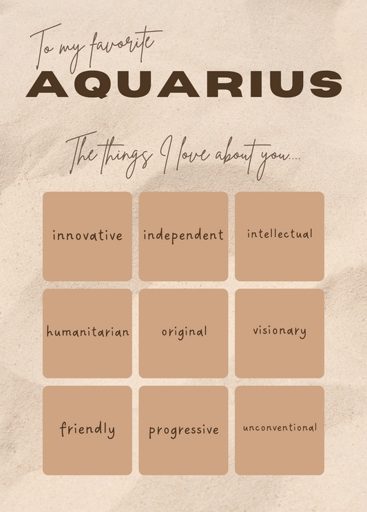 To my Favorite Aquarius, The Things I Love About You