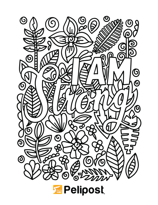 I Am Strong Coloring Page | FREE Digital Download