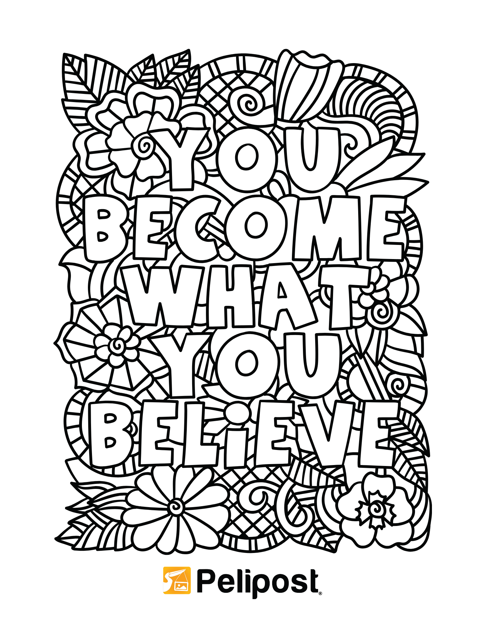 You Become What You Believe Coloring Page | FREE Digital Download ...