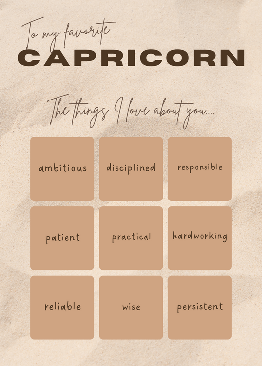 To My Favorite Capricorn, The Things I Love About You