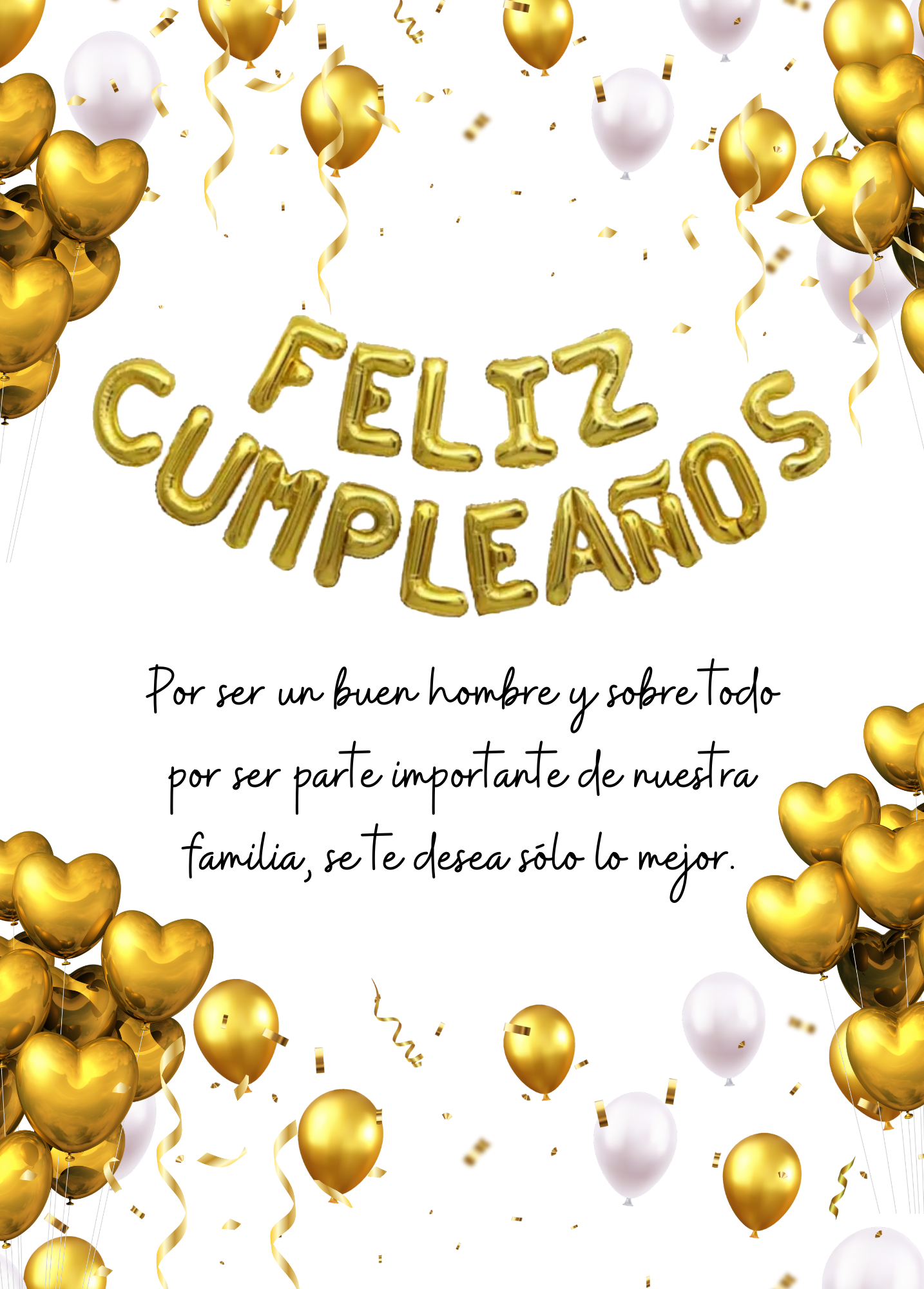 Feliz Cumpleaños - Globos de Oro