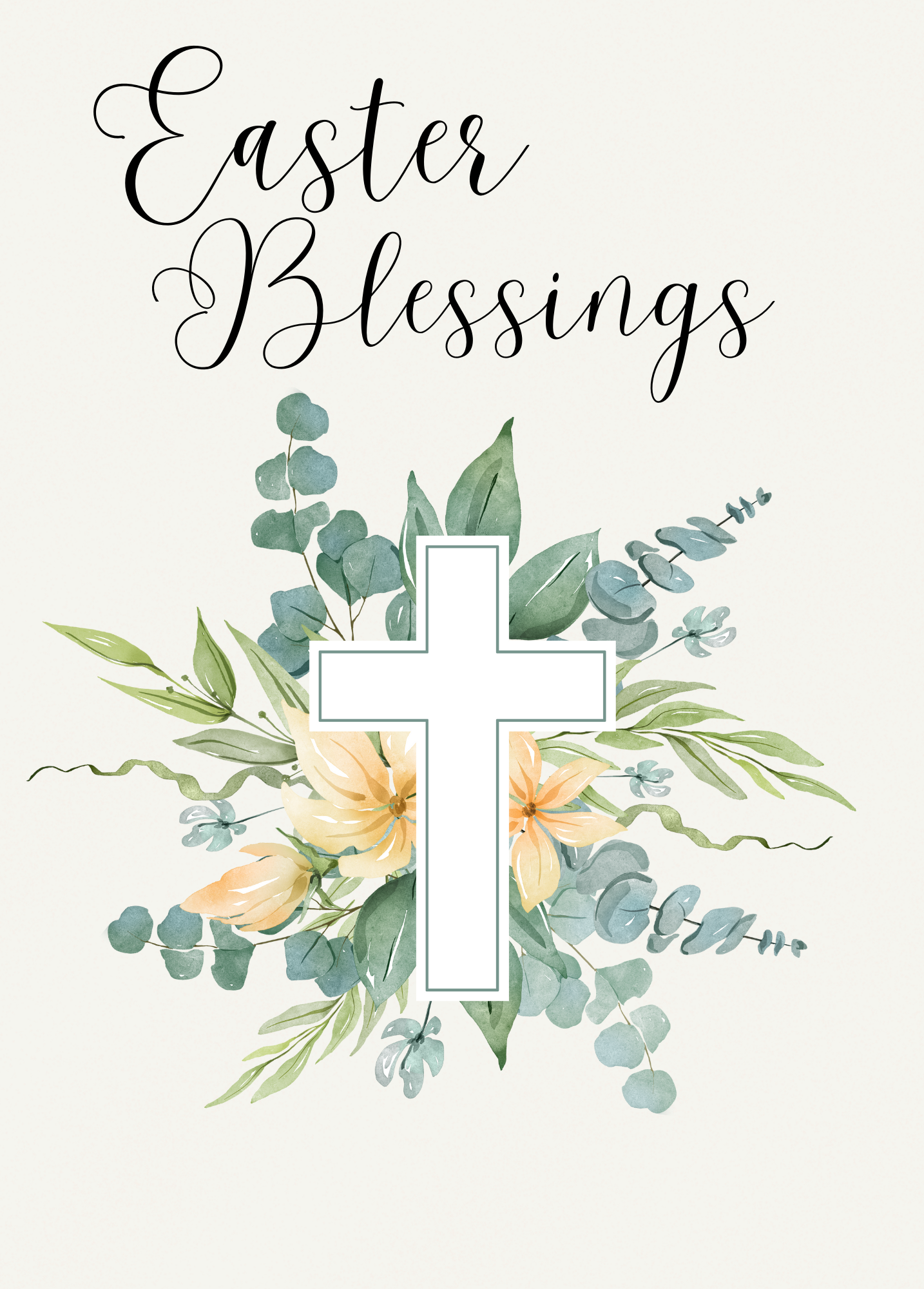 Easter Blessings | Easter Cross Card