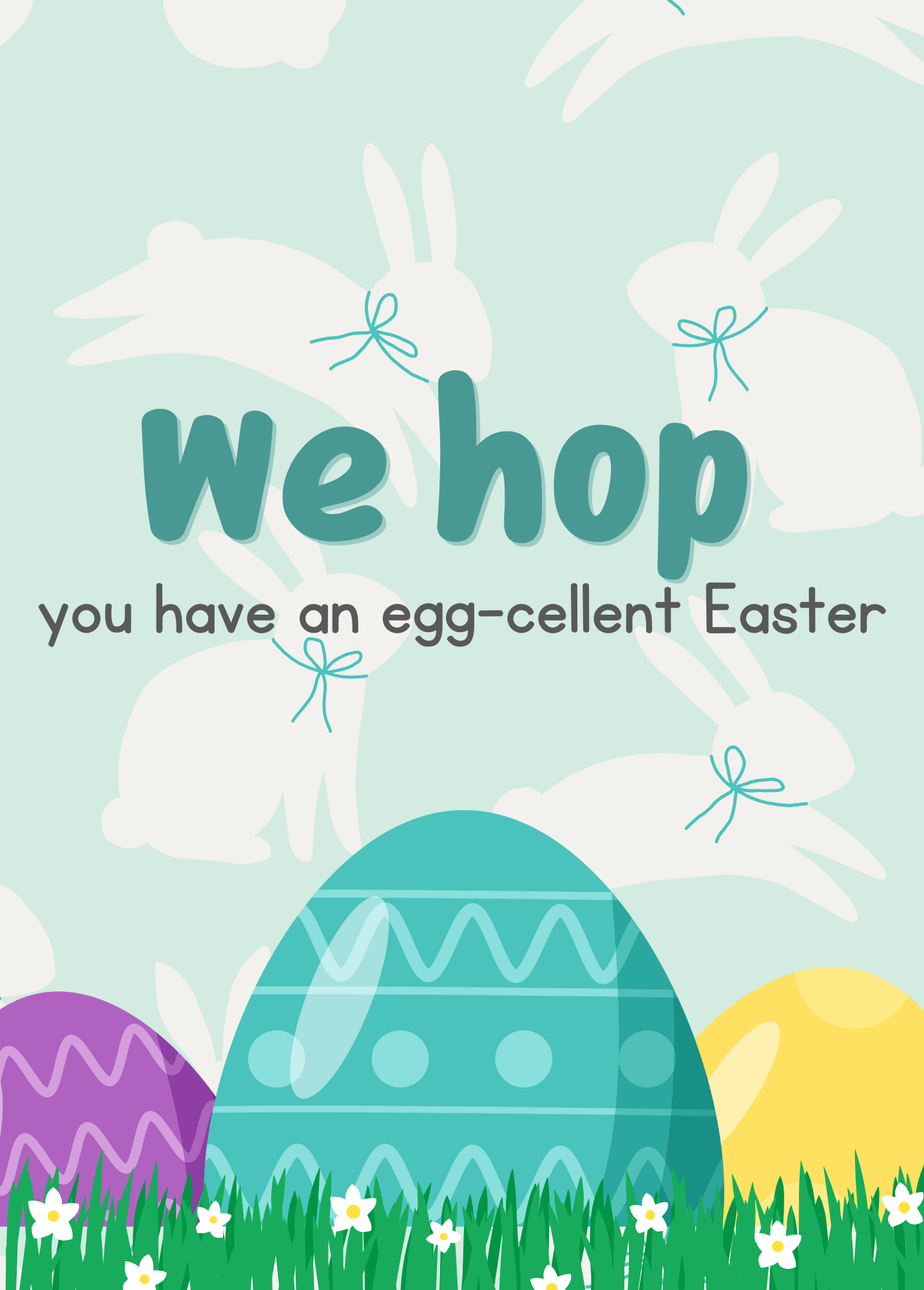 We HOP you have an EGG-CELLENT Easter | Funny Easter Card