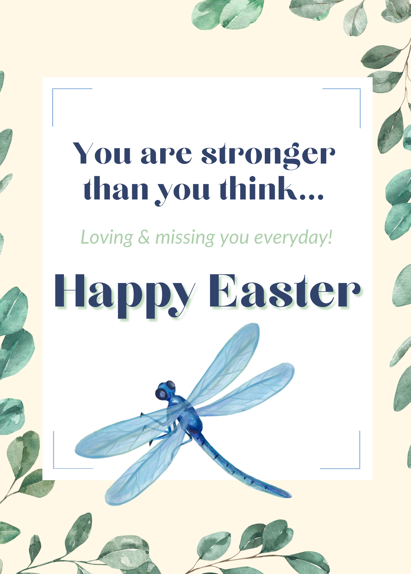 You Are Stronger Than You Think | Inspirational Easter Card