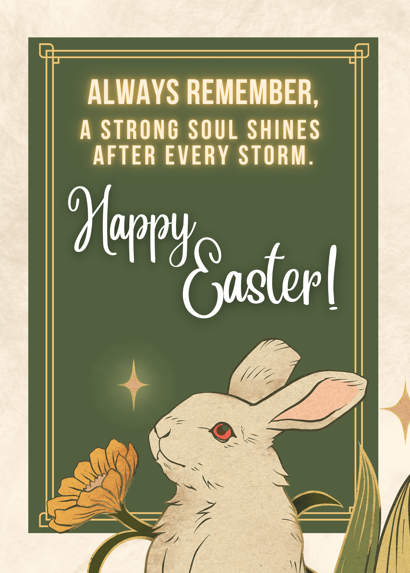 A Strong Soul Shines After Every Storm | Inspirational Easter Card