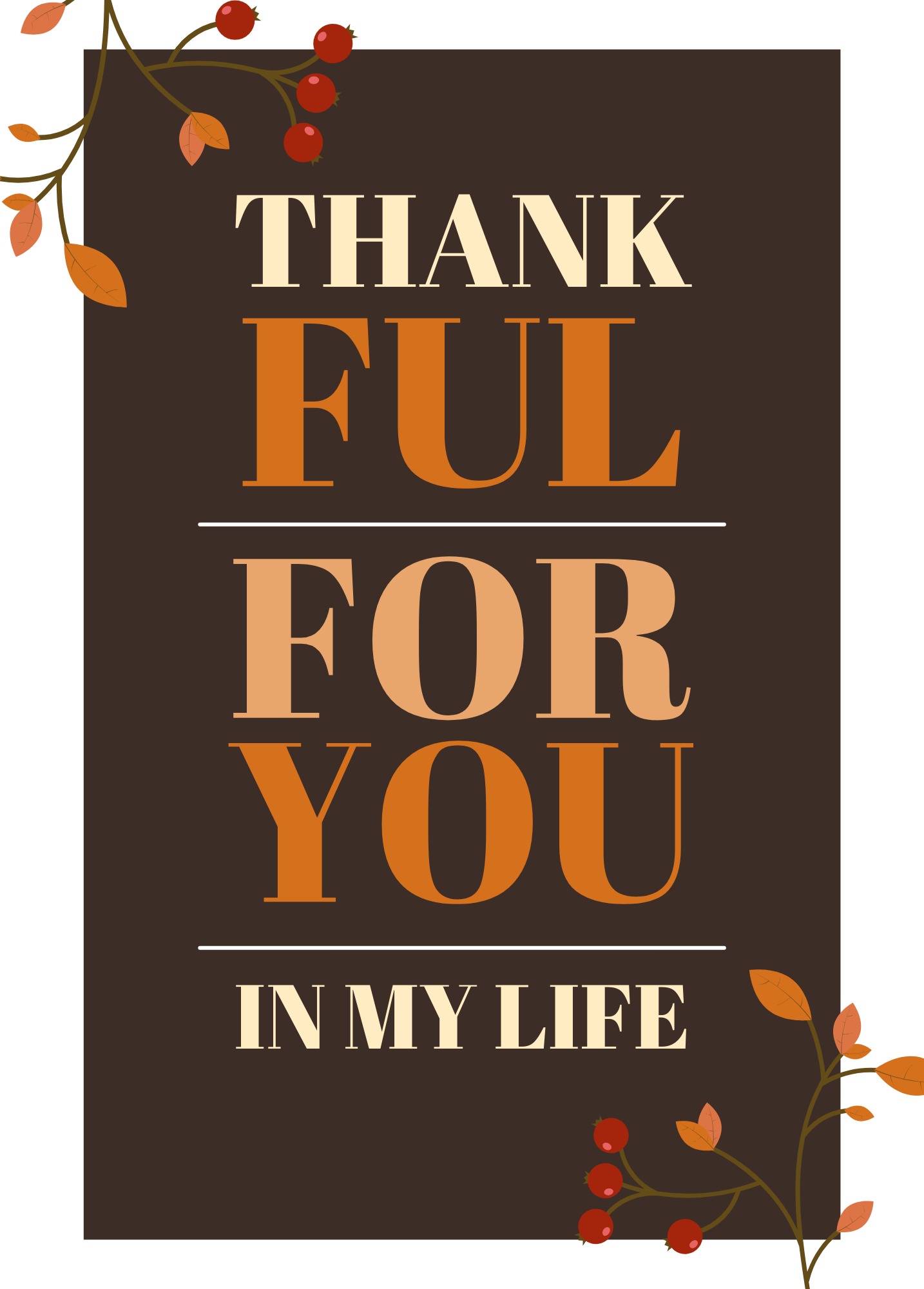 Thankful for You in My Life | Thanksgiving Card