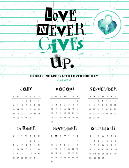 Love Never Gives Up (Scrapbook Style) | GILO Day 6-Month Calendar
