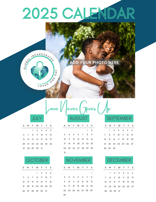 Love Never Gives Up (Deep Blue) | GILO Day 6-Month Photo Calendar