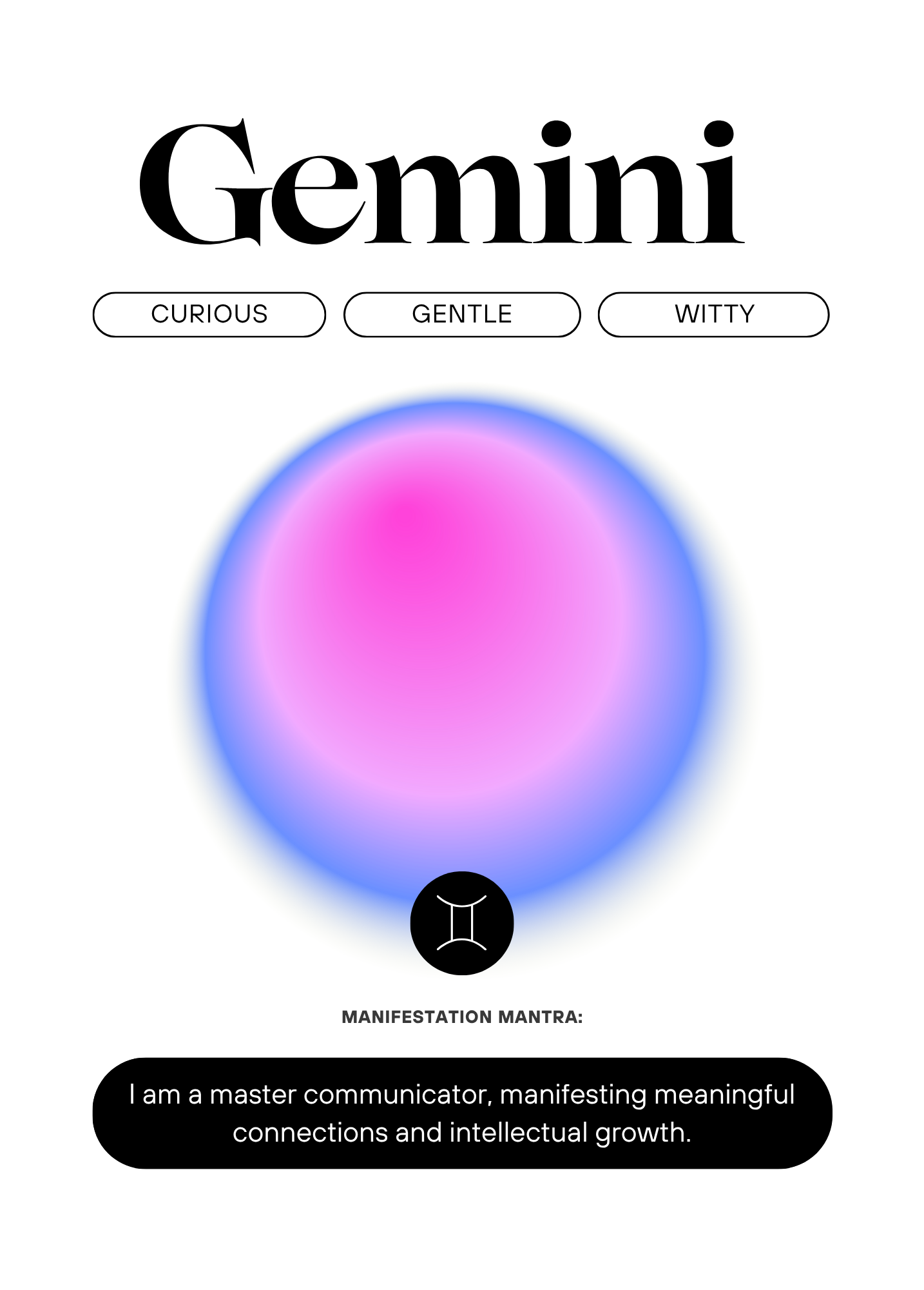 Gemini Mantra | Astrology Cards