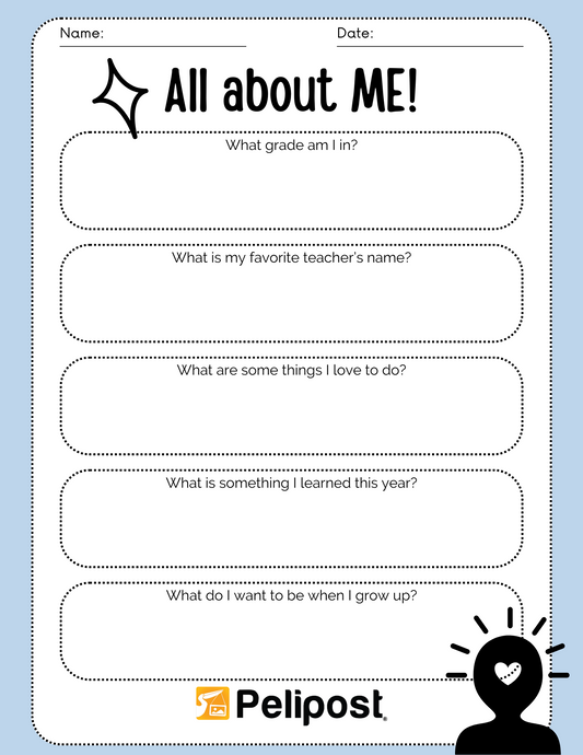 Kid's All About Me Page | FREE Digital Download