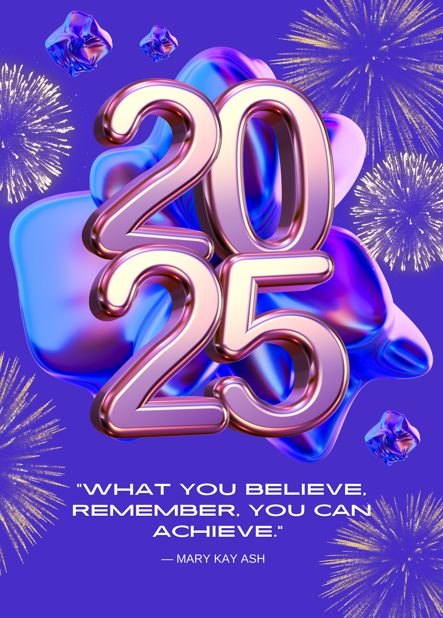 What You Believe, Remember, You Can Achieve | New Year Card