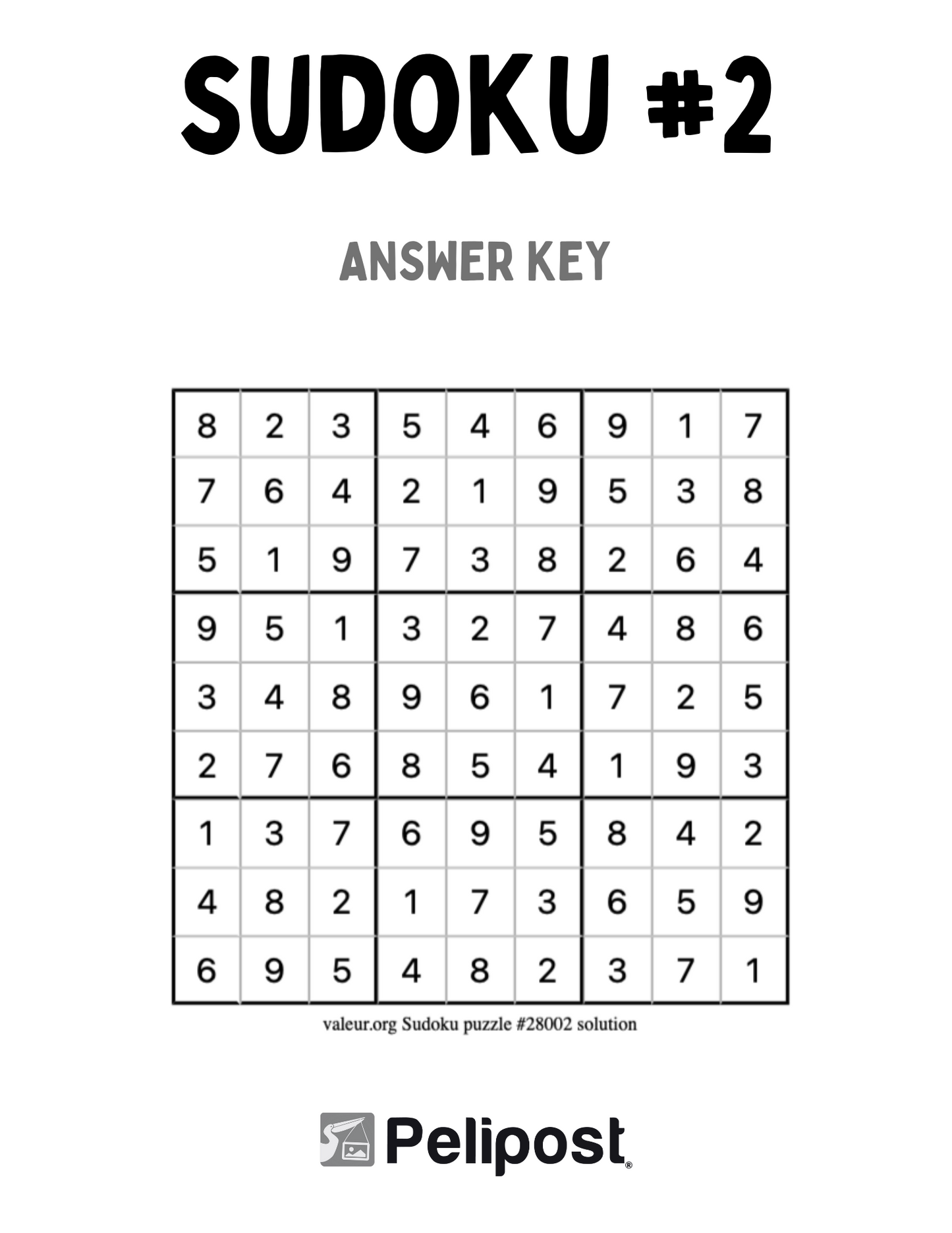 Sudoku #2 | FREE Digital Download