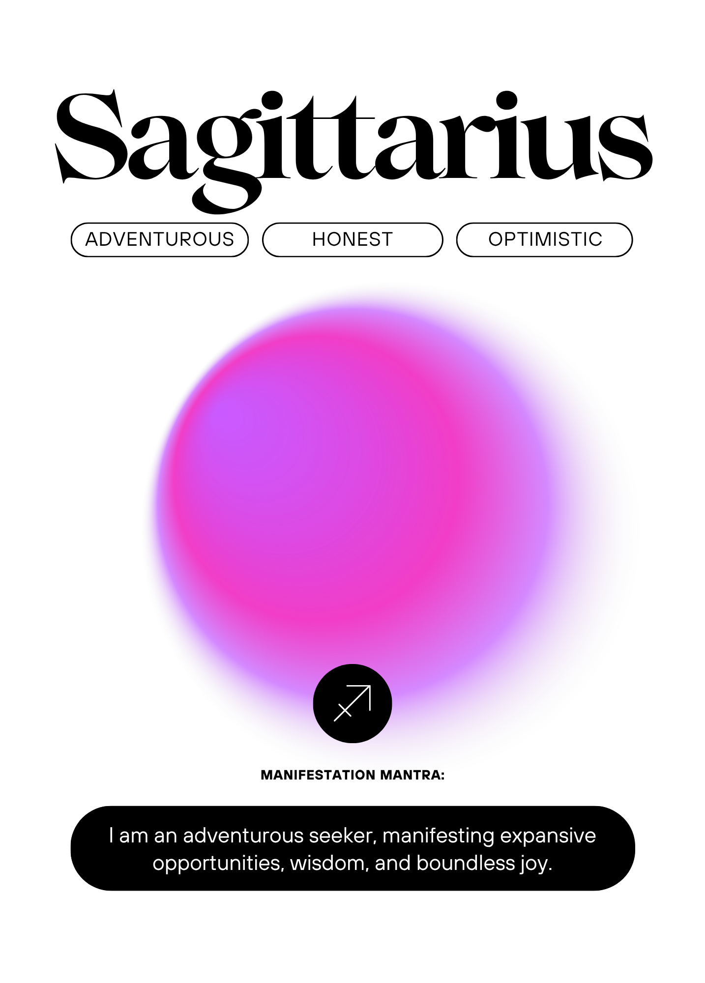 Sagittarius Mantra | Astrology Card