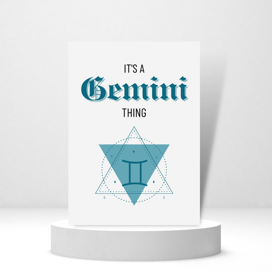 It's a Gemini Thing - Personalized Greeting Card for Someone in Jail or Prison