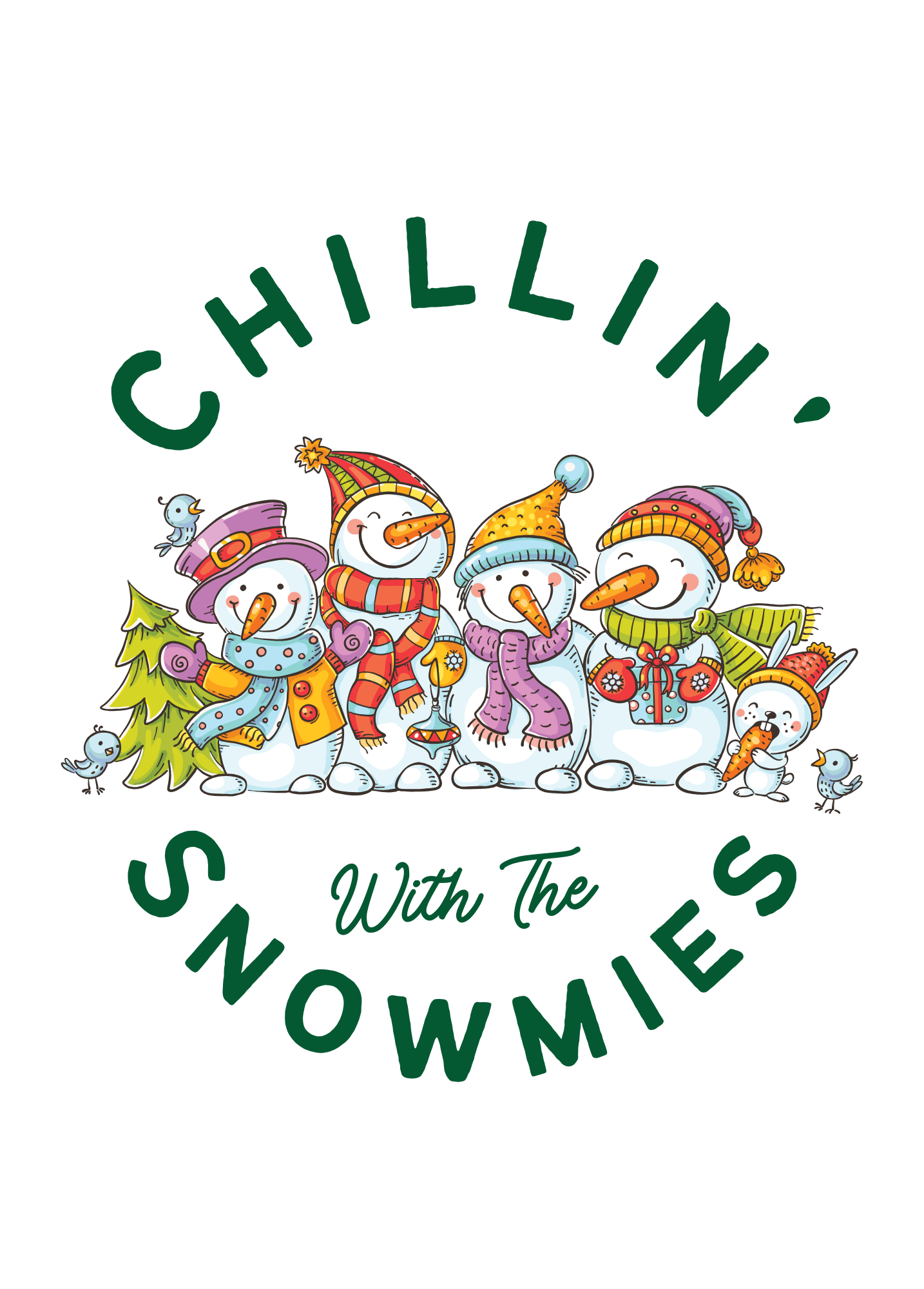 Chillin' with the Snowmies | Holiday Card