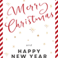 Merry Christmas & Happy New Year Candy Cane Border | Christmas Card