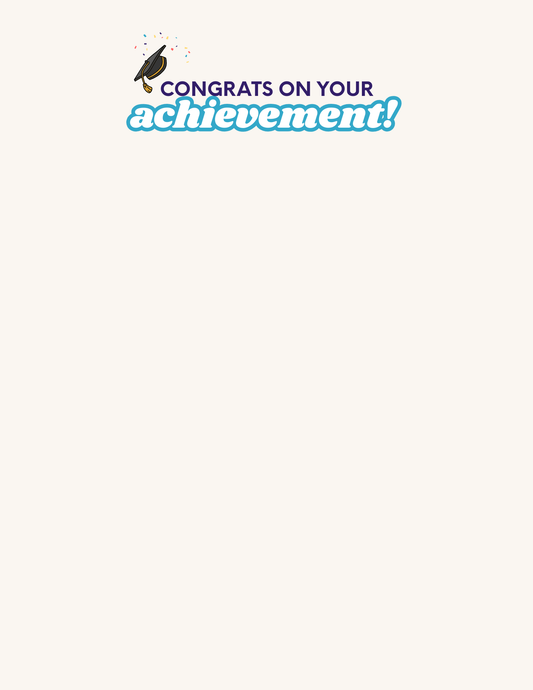 Congrats on Your Achievement! | Letter