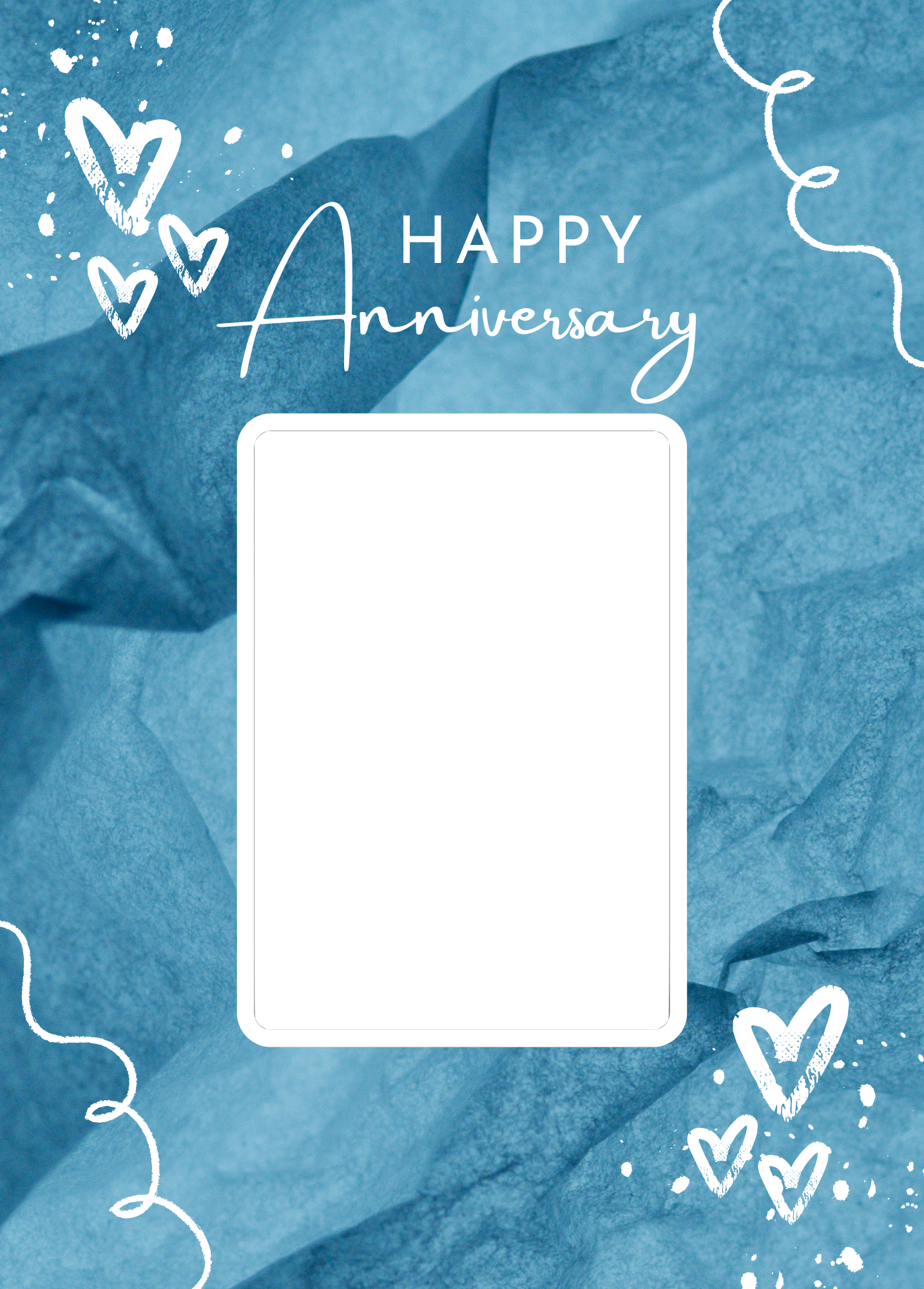 Happy Anniversary (Blue) | Anniversary Photo Card