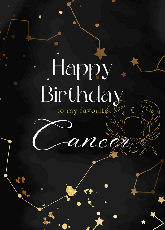 Happy Birthday to My Favorite Cancer - Personalized Greeting Card for Someone in Jail or Prison