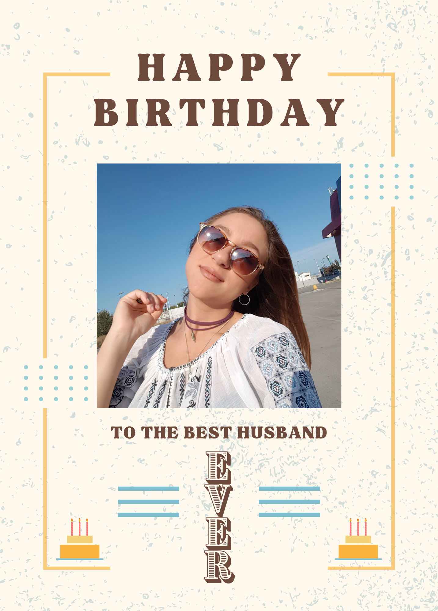 Happy Birthday to the Best Husband Ever Photo Card