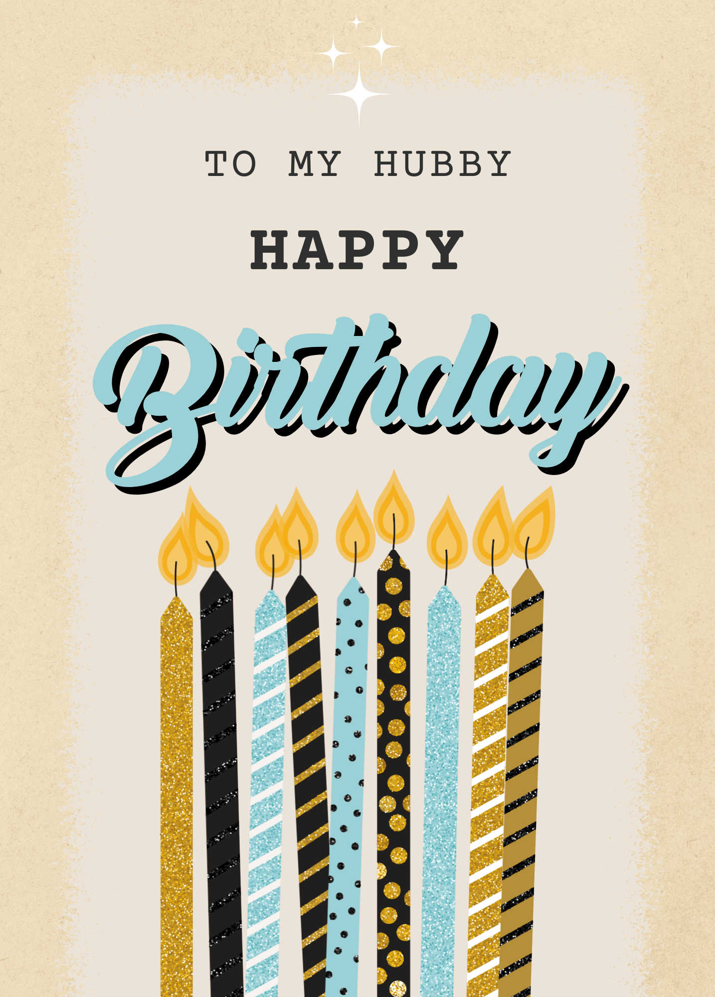 To My Hubby | Husband Birthday Card