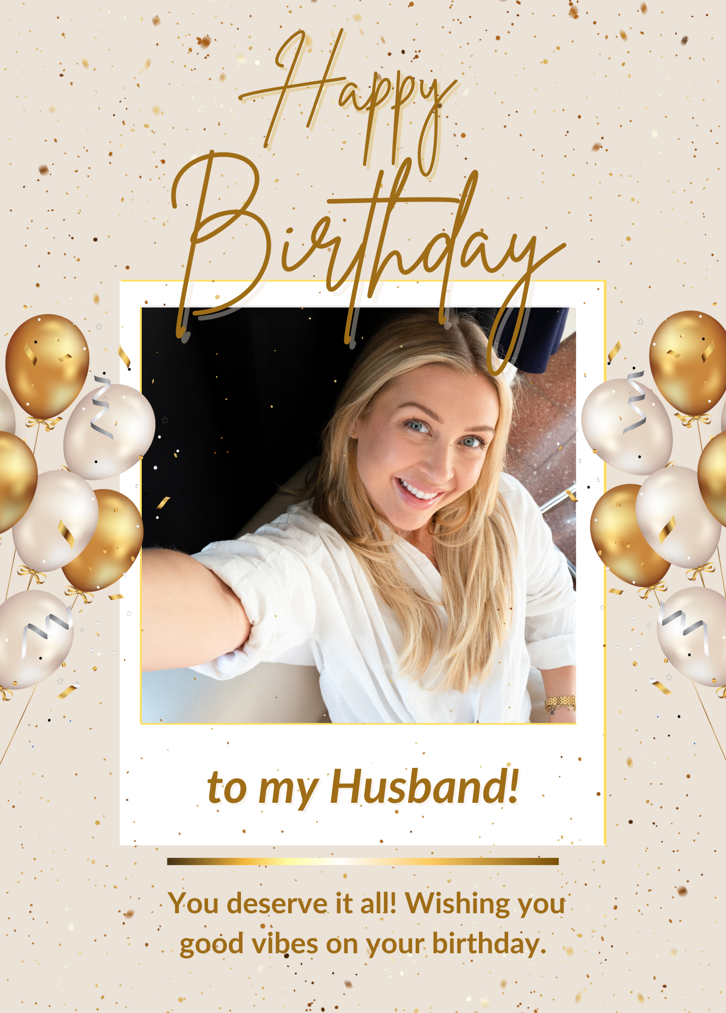 Happy Birthday to My Husband Photo Card