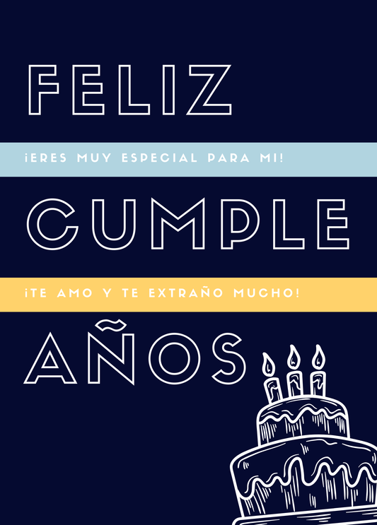 Feliz Cumpleaños - Pastel