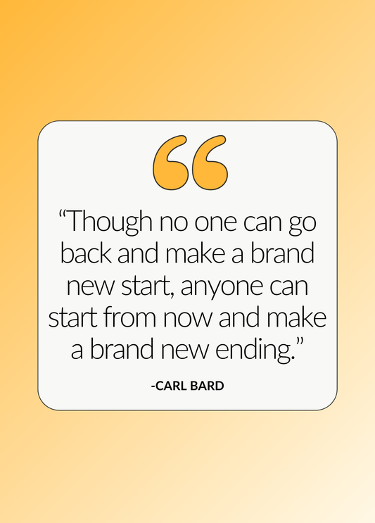 Start From Now and Make a Brand New Ending | Motivational Quote Card