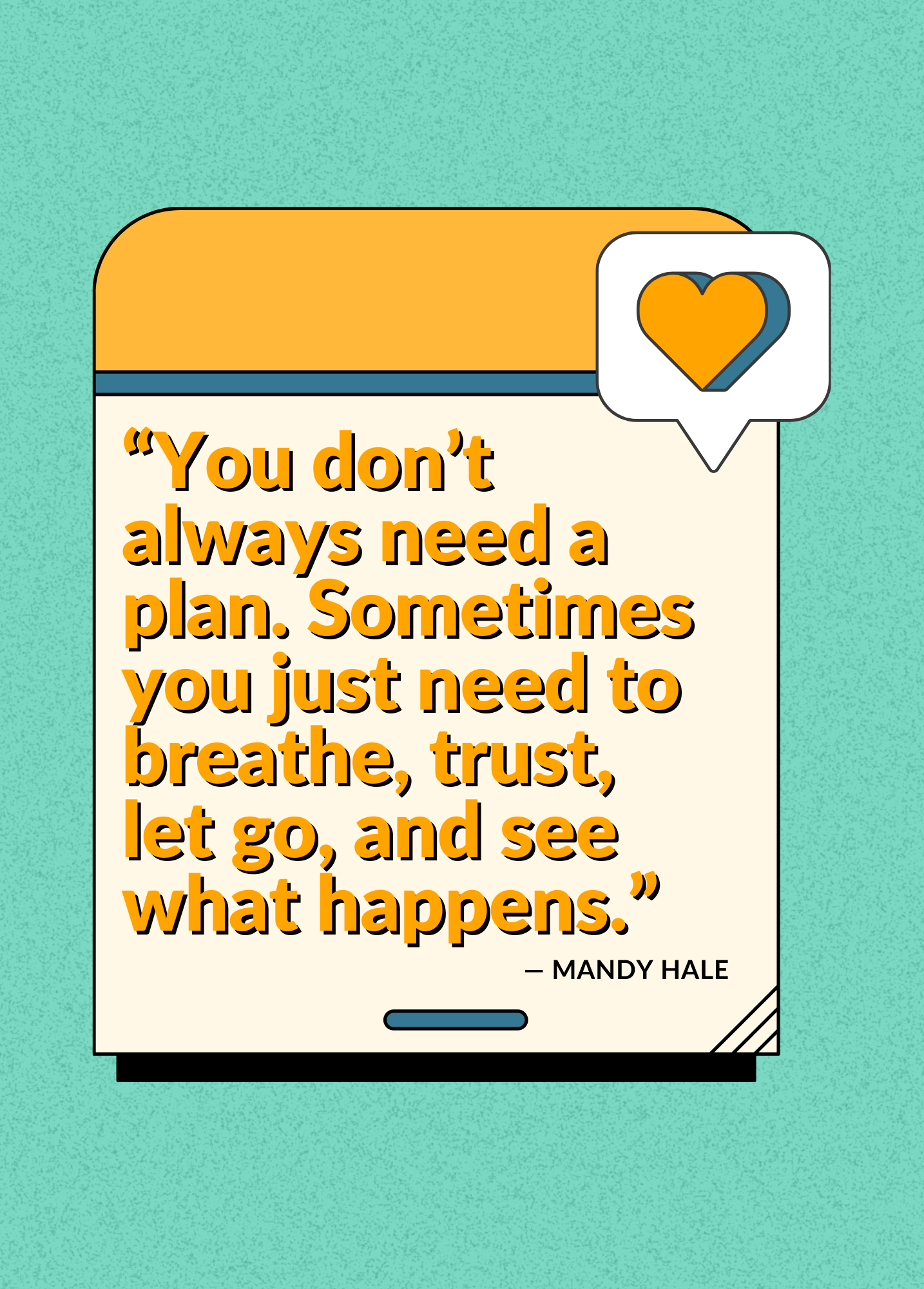 Breathe, Trust, Let Go | Motivational Quote Card