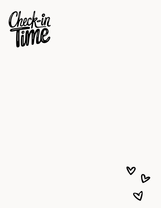 Check-in Time | Letter
