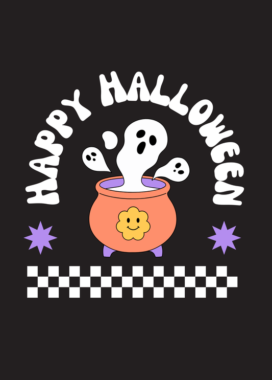 Groovy Ghosts | Halloween Card