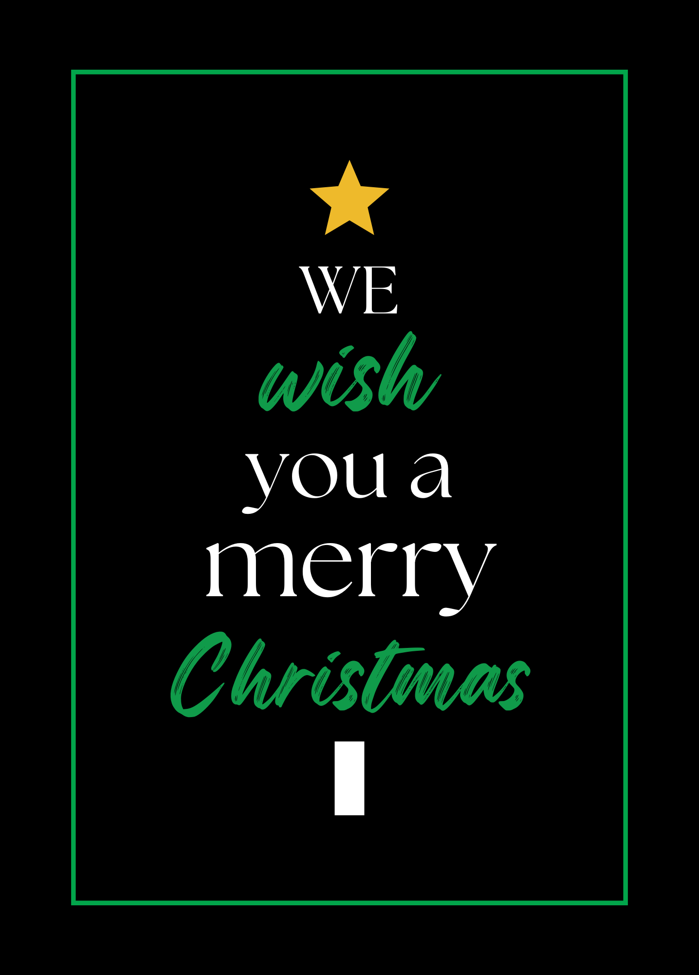 We Wish You a Merry Christmas | Christmas Card